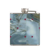 Adorable Niedlich,Ladybugs,Marmor-Personalisiert Flachmann (Rückseite)