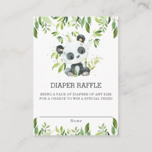 Adorable Niedlich Panda Greenerity Diaper Raffle T Begleitkarte