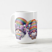 ADORABLE NIEDLICH PRID MONAT GNOMES KAFFEETASSE (Vorderseite Links)