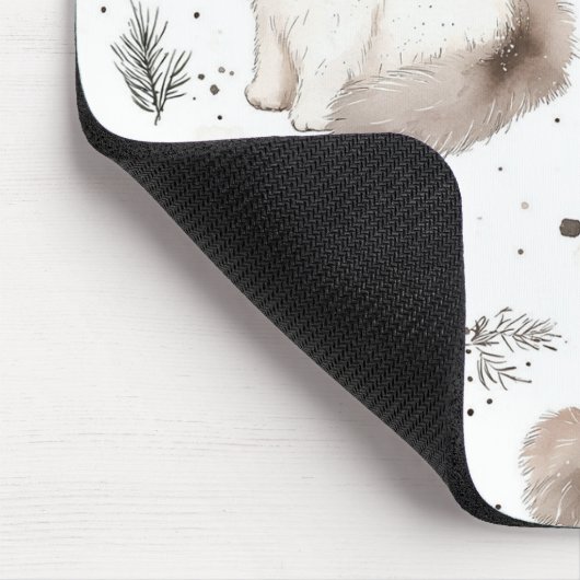 Adorable Niedlich Ragdoll Cat Winter Mousepad (Ecke)