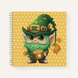 ADORABLE NIEDLICH SMILIING IRISH LEPRECHAUN NOTIZBLOCK