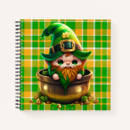 ADORABLE NIEDLICH SMILIING IRISH LEPRECHAUN NOTIZBLOCK