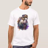 Adorable Niedlich Steampunk Bulldog T-Shirt (Vorderseite)