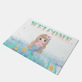 Adorable Niedliche Babymaid, Seashells Fußmatte (Schrägansicht)