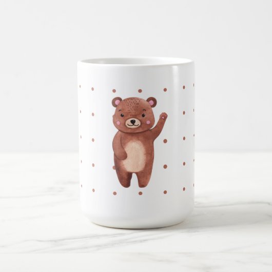 Adorable niedliche Bärentöne Muster Mädchen Mutter Kaffeetasse (Mittel)