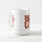 Adorable niedliche Bärentöne Muster Mädchen Mutter Kaffeetasse (Vorderseite Links)