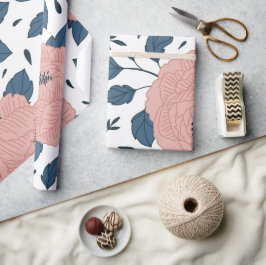 Adorable niedliche Blumen Rosa und Brautparty der  Geschenkpapier