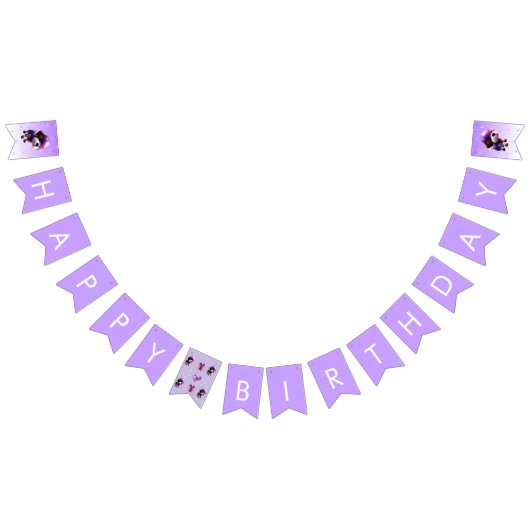 Adorable Niedliche Hunde Kinderfreude Geburtstag P Wimpelkette (Alle)