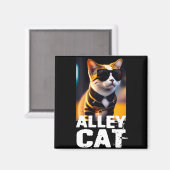 Adorable Niedliche Katze in Tiger Tracksuit Magnet (Vorderseite/Rückseite)