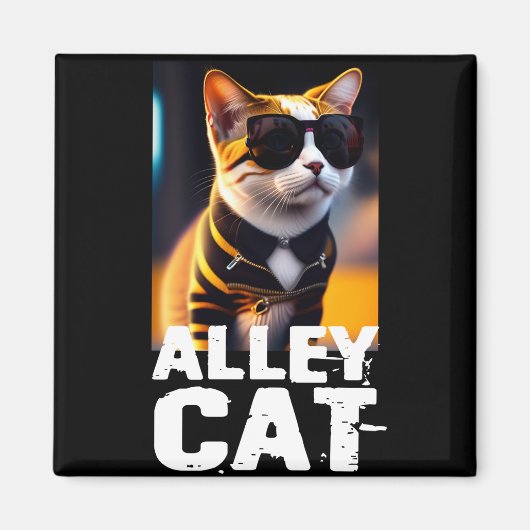 Adorable Niedliche Katze in Tiger Tracksuit Magnet (Vorne)