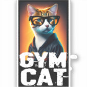 Adorable Niedliche Katze in Tracksuit Aufkleber (Vorderseite)