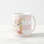 Adorable Niedliche Katze Kitten Kitty Girl Pink Kaffeetasse (VorderseiteRechts)