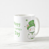 Adorable Niedliche Kawaii Cat St. Patrick's Day Ta Kaffeetasse (VorderseiteRechts)