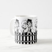 Adorable Niedliche kleine Mädchen und Niedliche kl Kaffeetasse (Vorderseite Links)