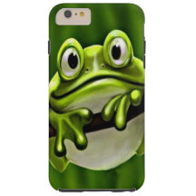 Adorable Niedliche Lächeln Grünen Frosch im Baum