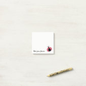 Adorable niedliche Ladybug personalisiert Post-it Klebezettel (Auf Schreibtisch)