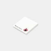 Adorable niedliche Ladybug personalisiert Post-it Klebezettel (angewinkelt)