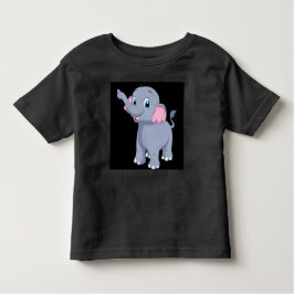 Adorable Niedliche Liebe Elefantenbild gedruckt Kleinkind T-shirt