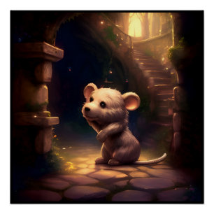 Adorable Niedliche Maus Poster