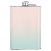 Adorable Niedliche Moderne Girly Feathers Flachmann (Rückseite)