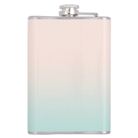 Adorable Niedliche Moderne Girly Feathers Flachmann (Rückseite)