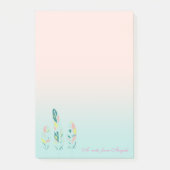 Adorable Niedliche Moderne Girly Feathers Post-it Klebezettel (Vorderseite)
