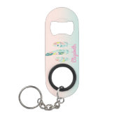 Adorable Niedliche Moderne Girly Feathers Schlüsselanhängerflaschenöffner (Vorderseite)