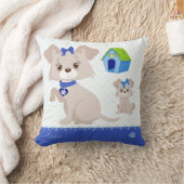 Adorable Niedliche Mommy Dog mit Welpe Kissen (Decke)