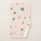 Adorable niedliche Polka Punkte moderne rosa grün Badhandtuch Set (Handtuch)