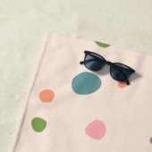 Adorable niedliche Polka Punkte moderne rosa grün Strandtuch (Beispiel)