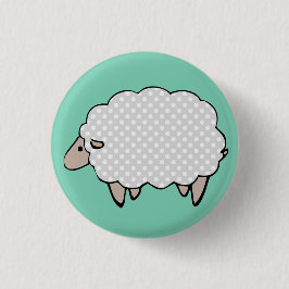 Adorable Niedliche Punkt Gray Sheep Button