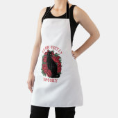 Adorable Niedliche schwarze Katze, sauber gesproch Schürze (InSitu)