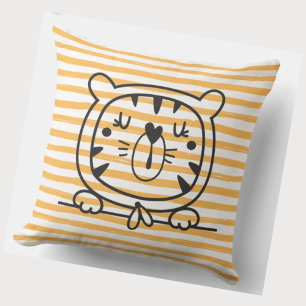 Adorable niedliche Tigerpastellkinder für Kinderzi Kissen