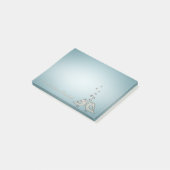 Adorable Niedliche Vögel in Liebe - Personalisiert Post-it Klebezettel (angewinkelt)