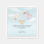 Adorable Niedliche Vögel tragen Mädchen Babydusche Serviette (Vorderseite)