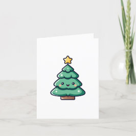Adorable Niedliche Weihnachtsbaumfigur Feiertagskarte