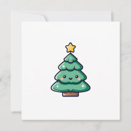 Adorable Niedliche Weihnachtsbaumfigur Feiertagskarte