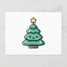 Adorable Niedliche Weihnachtsbaumfigur Feiertagspostkarte