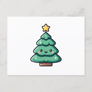 Adorable Niedliche Weihnachtsbaumfigur Feiertagspostkarte
