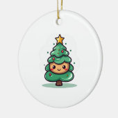 Adorable Niedliche Weihnachtsbaumfigur Keramik Ornament (Links)