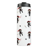 Adorable Ninja Muster Thermosbecher (Vorderseite)