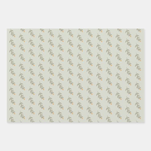 Adorable Nordic Christmas Sled und Branch Geschenkpapier Set (Vorderseite 3)