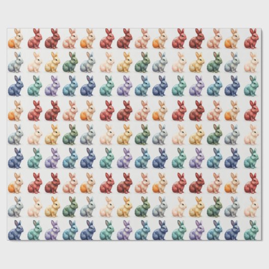 Adorable Oaster Bunnies Gift Wrap Geschenkpapier (Flach)