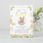 Adorable Orange Cat Bunny Oaster individuell einst Einladung (Stehend Vorderseite)