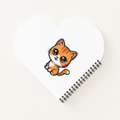 Adorable Orange Tabby Cartoon Cat Notizblock (Rückseite)