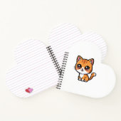 Adorable Orange Tabby Cartoon Cat Notizblock (Innenseite)