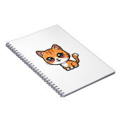 Adorable Orange Tabby Cartoon Cat Notizblock (Rechte Seite)
