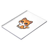Adorable Orange Tabby Cartoon Cat Notizblock (Linke Seite)