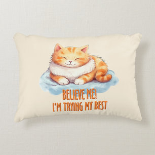 Adorable Orange Tabby Cat - Ich versuche mein Best Dekokissen