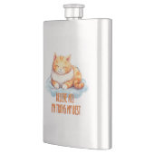 Adorable Orange Tabby Cat - Ich versuche mein Best Flachmann (Links)